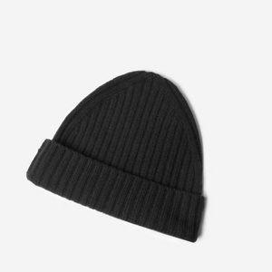 Everlane The Wool Cashmere Rib Beanie Black